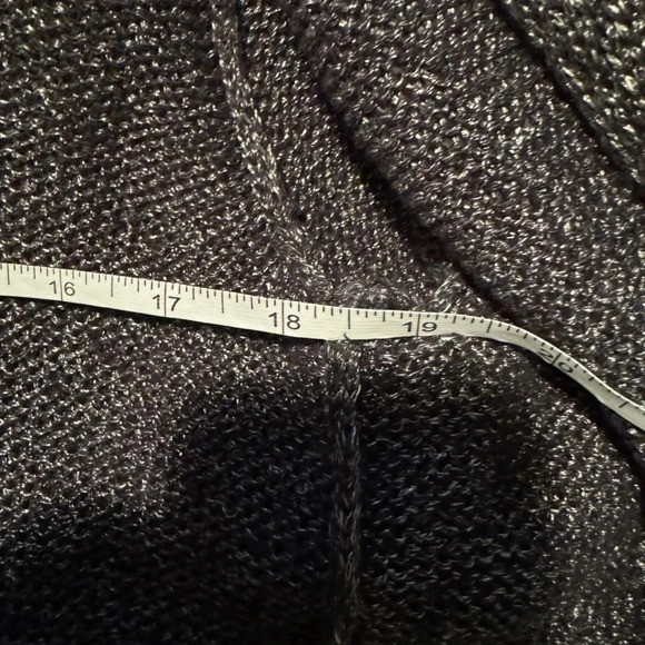Eileen Fisher Black Metallic Gray Cardigan Small - Picture 6 of 6